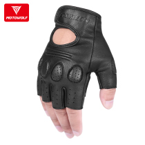 Motorcycle Rider Harley leather half finger gloves retro locomotive riding four seasons racing motorcycle equipment locomotive men