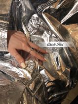 chichikivi Europe and America simple niche body silver hand hammer embossed Road sterling silver ring fine ring does not fade