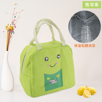 Hand-held lunch bag lunch box bag lunch box with rice bag canvas student office worker portable lunch box insulated bag