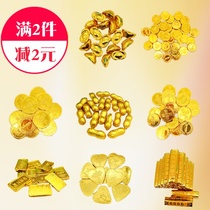 Gold ingot gold coin chocolate bulk batch baking cake decoration 500g mixed new year children candy snack