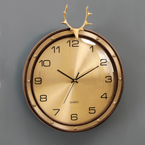 Walnut clock clock living room home new Chinese style solid wood simple creative fashion bedroom atmospheric quartz clock