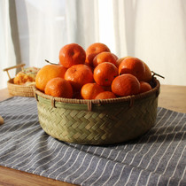 Household bamboo woven buns basket steamed buns basket fruit baskets handmade small bamboo baskets kitchen storage baskets fruit dishes baskets snack baskets