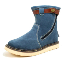 Special price genuine leather trendy short drum boot Locomotive Boots Casual Women Boots boots Round Rider Boots boots Korean version Martin boots Female