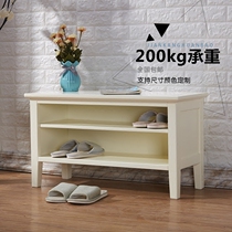 Shoe rack doorway Shoe Changing Stool SHOE CABINET STORAGE STOOL AMERICAN MINIMALIST MODERN SOLID WOOD BENCHES WHITE WHOLE SET CONTAINING STOOLS