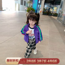 Fall in love with pretty girl girl plus velvet coat 2020 new winter baby Foreign style thick children sports casual coat