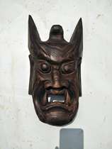  Prajna wood carving Nuo carving Nuo Drama Nuo God Nuo mask Face grimace face Nuo dance Nuo sacrifice 30cm