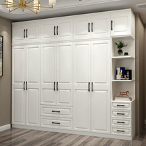 Wardrobe household bedroom economy assembly cabinet locker solid wood modern simple five doors six doors childrens closet