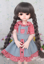 bjd doll sd doll Plaid denim dress (can be customized size) not only shoot