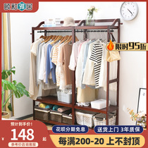 (clear cabin) clothes hanger floor bedroom solid wood clothes hat rack creative hanging clothes hanger minima modern clothes rack clothes rack