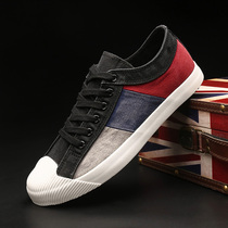 Hong Kong color matching casual cloth shoes mens 2022 spring new low top Korean version trendy canvas shoes all-match sneakers mens shoes