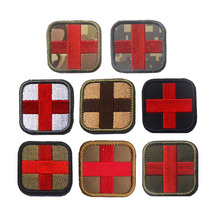Embroidered velcro Tactical medical badge Armband Rescue chapter Medical badge Cloth affixed to the military fan Chinese Cross chapter