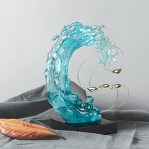 Spray ornaments Abstract crafts Modern home European sculpture Entrance art Hotel decoration Ride the wind and break the waves