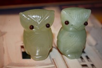 70s Foreign Trade hand-carved natural jade owl old natural jade baby owl to avoid evil price