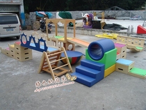 Toddler Soft sensation Sport combined pro-sub-garden Physical training Equipment Indoor game Wooden Climbing Slide