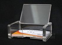 Transparent desktop office acrylic flap business card holder business card holder clip custom