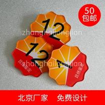 Manufacturers direct sales of foreign droplet key buckle to make round double acrylic chest making work card badge