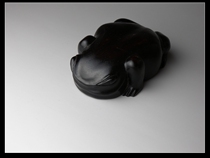 The Qing Dynasty Little Leaf Purple Sandalwood Frog Type Town Paper House Rivet Books House Clubhouse Case Head Swing Piece