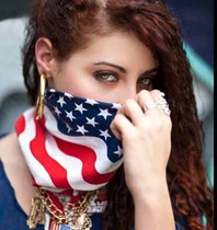 American flag cotton bandana Hip-hop handkerchief BBOY Hip-hop square towel Hip-hop professional square towel Hiking and skiing