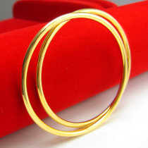 Gold bracelet mens womens glossy 9999 pure gold fine solid real gold bracelet Wedding jewelry pure gold