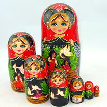 Russian set of dolls 7-layer mermaid princess story bright oil paint foreign craft special ornaments gift