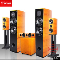 YOHONG Yinghan DT-2 real wood skin 5 1 home theater audio set HIFI floor speaker subwoofer