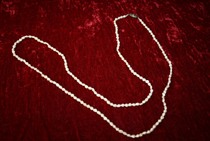 Old natural pearl necklace old single stock handmade string 90cm 002#