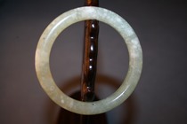 (Sesame icing sugar cake) 70 s old hand-made natural jade bracelet old natural jade bracelet A8