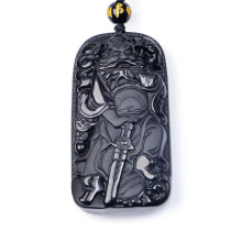 Bao Wu Baowu Jinggong Mushan Obsidian Zhong Pendant Domineering Mens