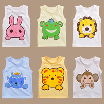 2021 summer baby vest girl sling boy hurdle baby childrens clothing cotton inner clothes sleeveless base shirt