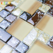 (Linus) Glass mosaic ice crack tile wall sticker toilet mosaic European mosaic tile