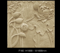 Artificial sandstone Beijing art relief diatom mud TV background wall mural lotus hotel villa courtyard sculpture