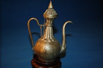 Old silver pot Nanhai crane old silver pot old Life star pot collection