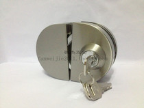 Stainless steel double door semi-round glass middle door lock glass sliding door lock Hook Lock free hole glass lock