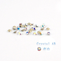 Pointed bottom drill round white AB Diamond Magic Diamond color White seven color tip low rhinestone bare drill repair shoes necklace