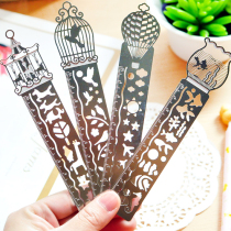 Creative Minima Cute And Versatile Metal Hollowed-out Ruler Picture Book Bookmark Retro Cute Ruler Gauge