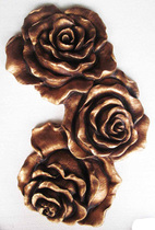 Pastoral wall hanging decorations European retro resin crafts three-dimensional mural pendant Black rose wall decoration ornaments