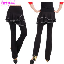 Square dance clothing new silver side dance culottes Latin dance trousers Culottes spring and autumn dance culottes