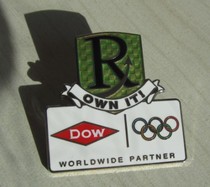 Olympic Badge Sponsor Badge Global Sponsor DOW Chemical Badge