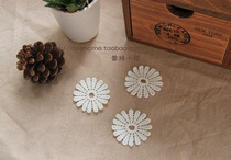 81 handmade DIY clothing accessories day single lace embroidered white flower cloth patch patch