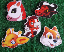 Pony crossing the river story Old cow little squirrel animal headdress Kindergarten childrens stage performance props teaching aids