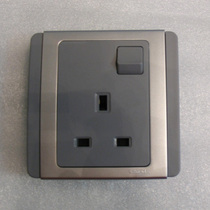 Schneider Qi Sheng socket E3000 series silver and gray 13A British square foot socket with switch three-way plug