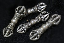 925 silver made of old Tibetan Buddhist pearl accessories downpestle length 3 2cm