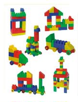 Kindergarten Happy Bullet Train Building Blocks Plastic Parquet Desktop Building Blocks Parenting Early Education Center Toys Children Toys