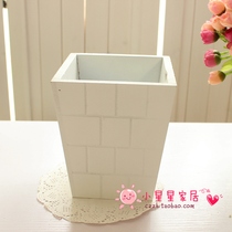 Wooden lattice flowerpot container craft flowerpot container simulation flower arrangement bucket flower machine fence flower pot