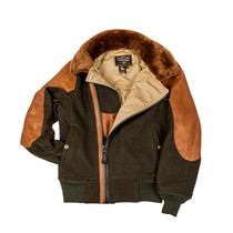 Physical stock US origin cockpitB15 flight jacket wool leather stitching special offer