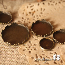 Bronze Lace Bottom 4 Glass Cover Time Gem Accessories (2029A)