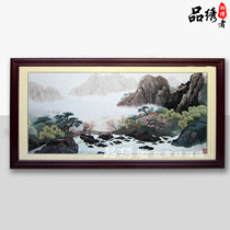 Xiang embroidery boutique small bridge flowing water landscape painting living room decoration painting pure hand embroidery finished painting pendant