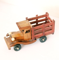 Mini wooden crafts truck model home collection birthday gift childrens toy stall special batch