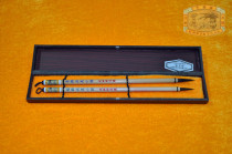 (Chinese time-honored brand) Hangzhou Shaozhiyan pen village four treasure brush calligraphy and painting pen gray tail small case set