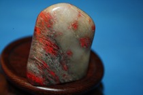 (National Stone Day) Old Natural Changh Bloodstone Seal Material Old Natural Blood Stone ornaments High-end Collection